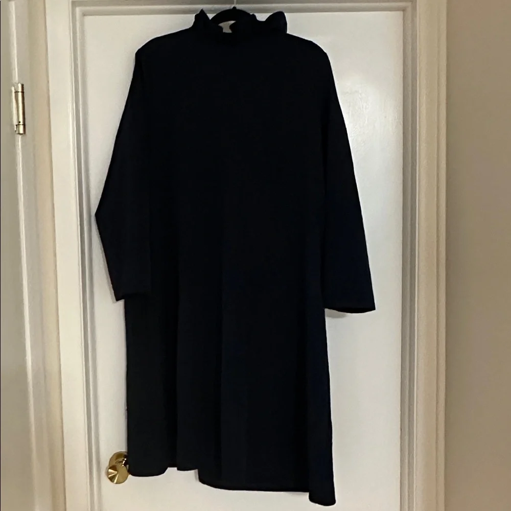 Tuckernuck | Navy Daphne Bow High Neck Long Sleeve Mini Dress Size XXXL - Picture 4 of 5